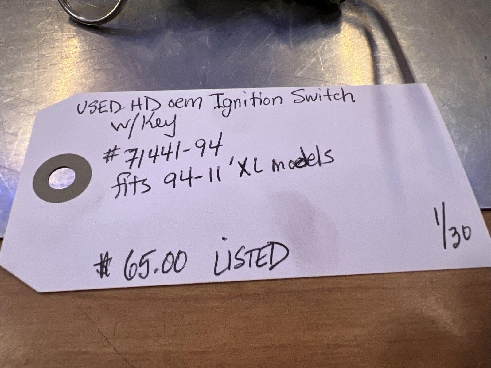 Harley Davidson oem Ignition Switch W/key #71441-94