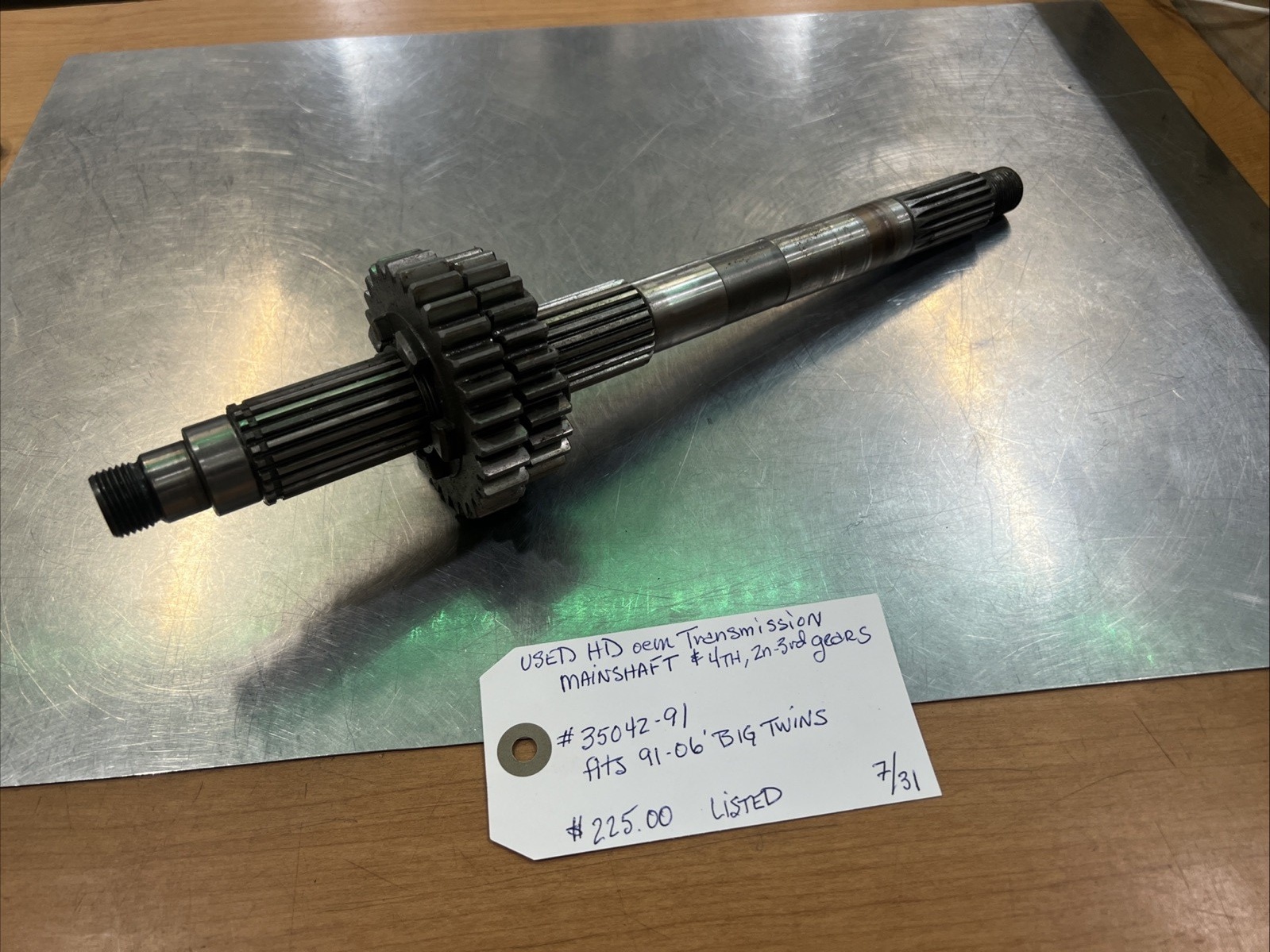 Harley Davidson oem Transmission Mainshaft & 4th, 2nd, 3rd