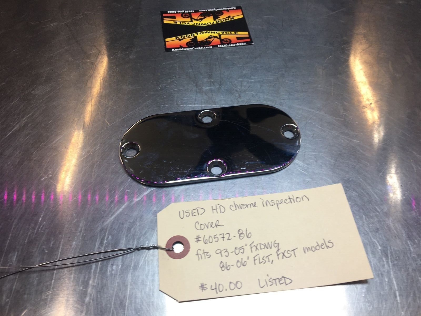 Harley Davidson Chrome Inspection Cover #60572-86