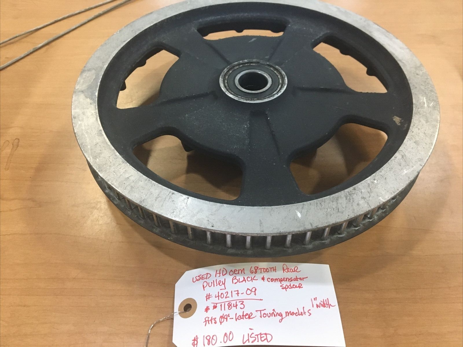 Harley Davidson OEM 68 Tooth Rear Pulley Black And