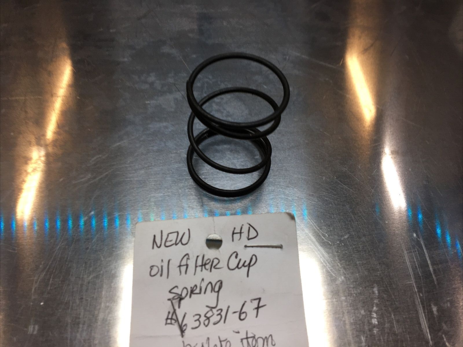 Harley Davidson oem Oil Filter Cup Spring #63831-67