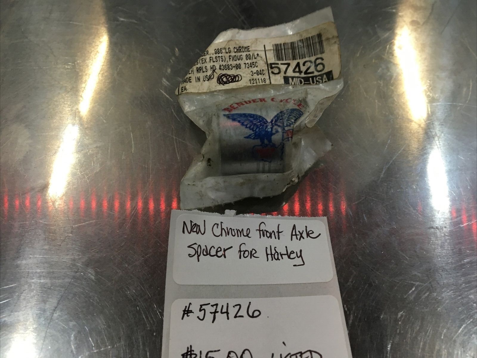 Chrome Front Axle Spacer For Harley #57426 | Knobtown Cycle