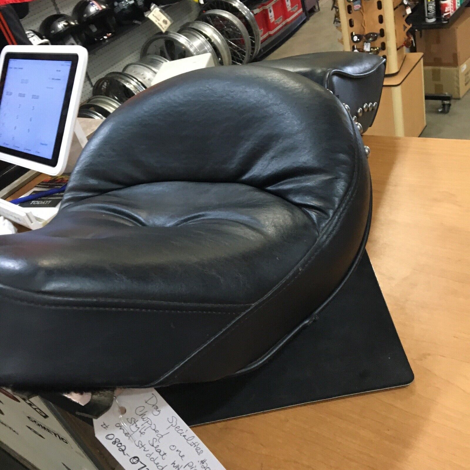 chopped one-piece 2-up leather seat #0802-0721