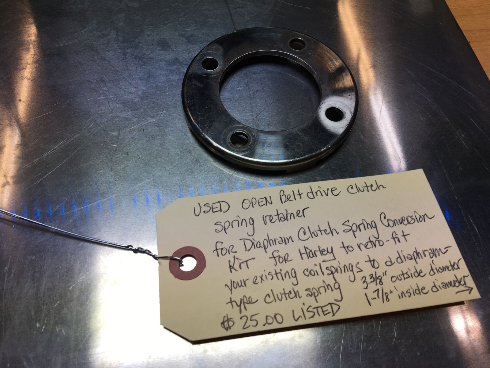 Open Belt Drive Clutch Spring Retainer | Knobtown Cycle