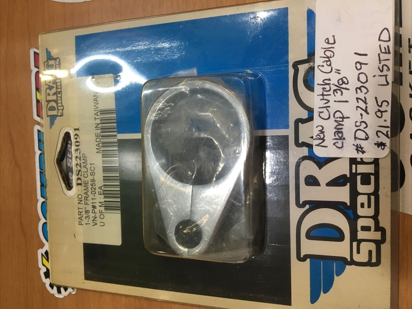 chrome clutch cable clamp 1-3/8” #DS-223091