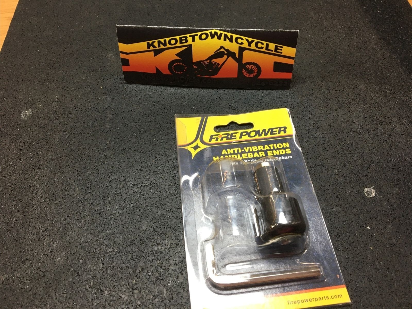 Anti-Vibration Bar End Black #18-9556 | Knobtown Cycle