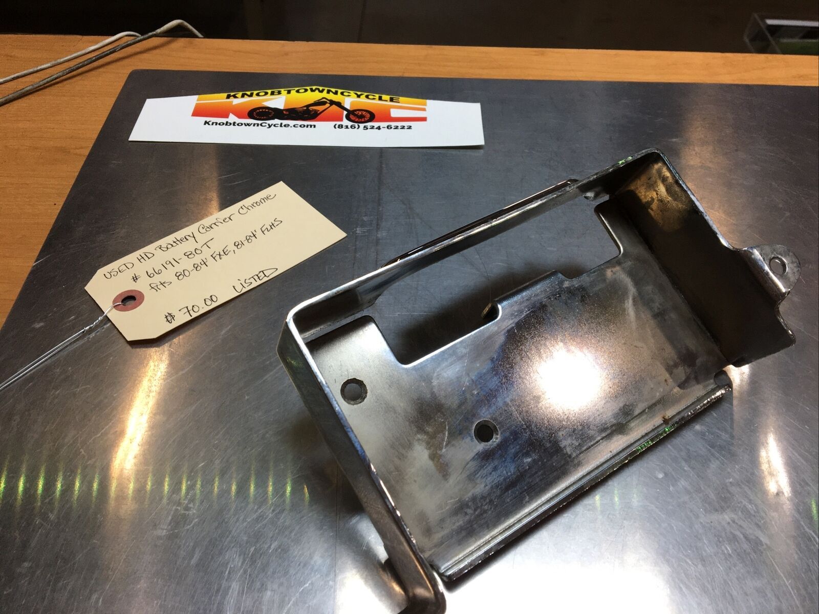 Harley Davidson Battery Carrier Chrome #66191-80T