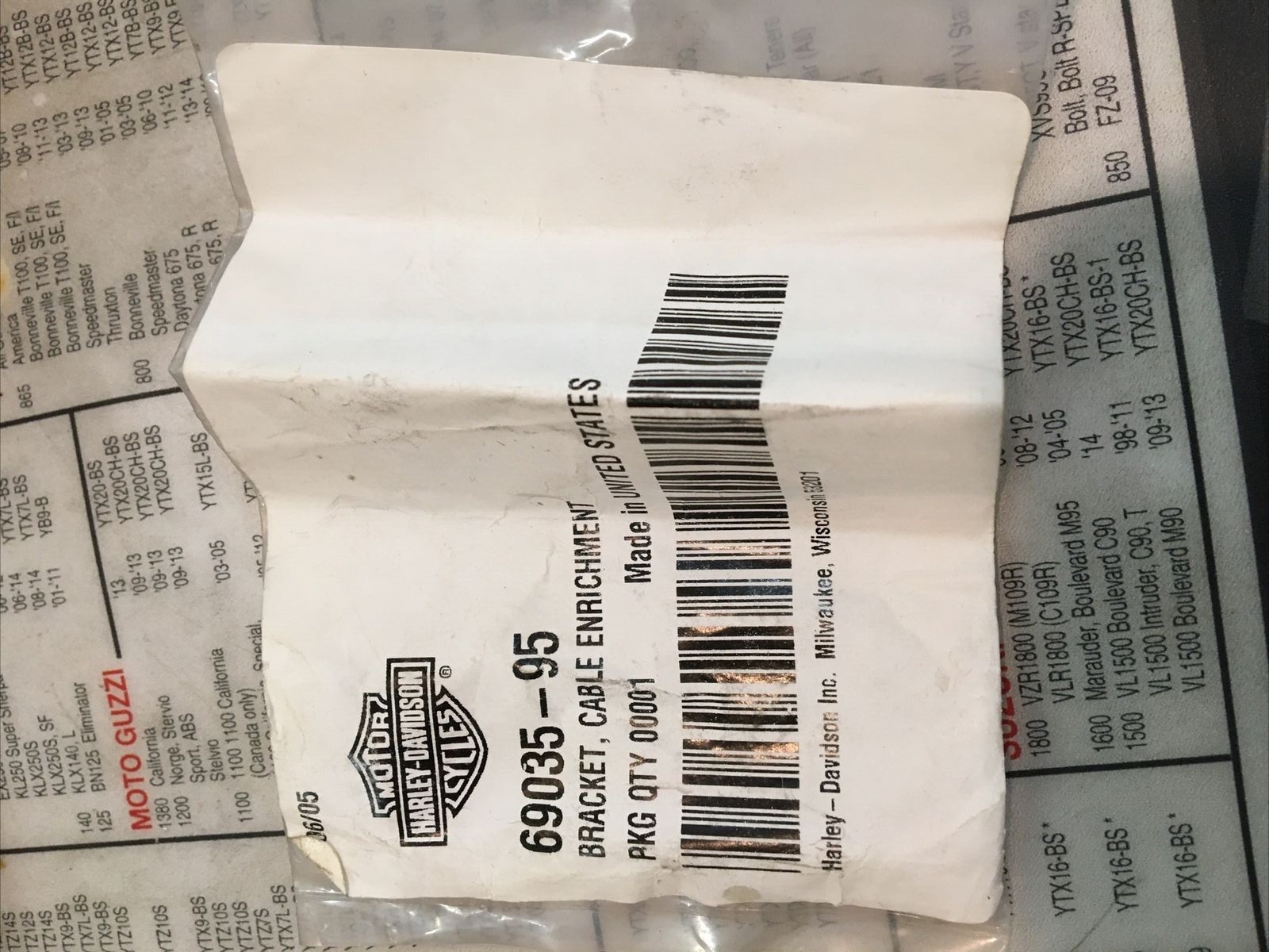 Harley Davidson OEM Enrichment Cable Bracket #69035-95