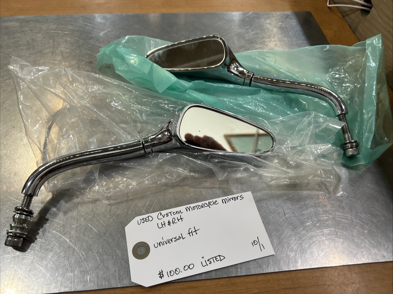 Custom Motorcycle Mirrors LH & RH | Knobtown Cycle