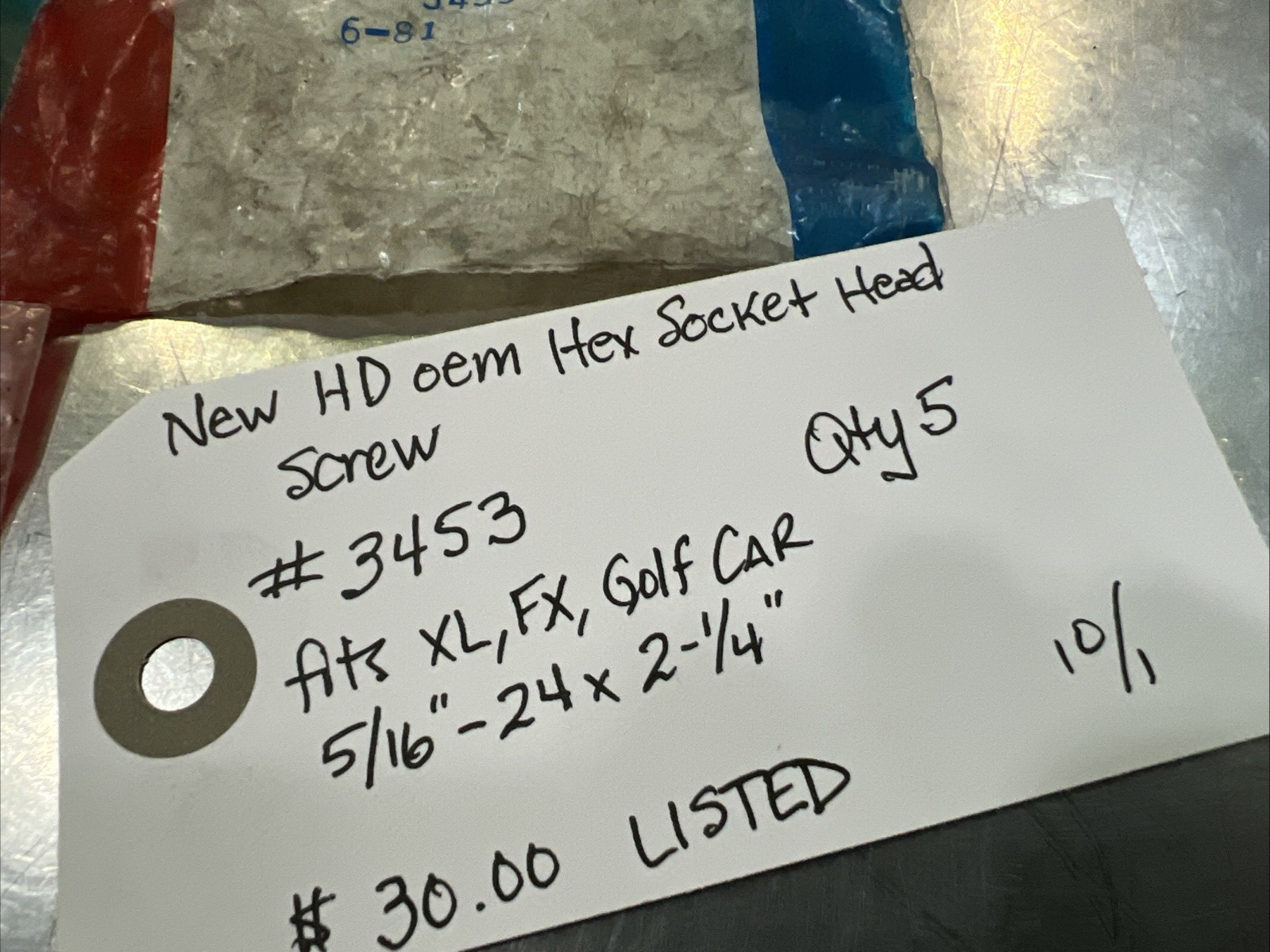 Harley Davidson oem Hex Socket Head Screw #3453