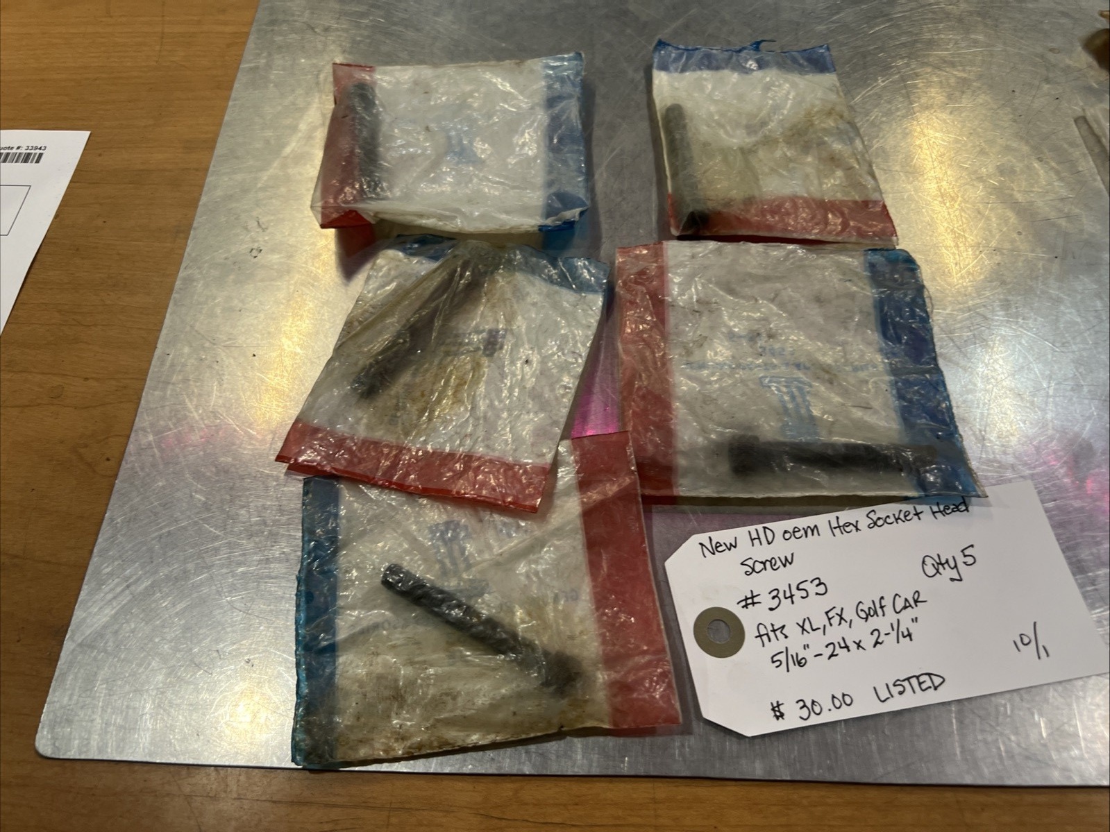 Harley Davidson oem Hex Socket Head Screw #3453