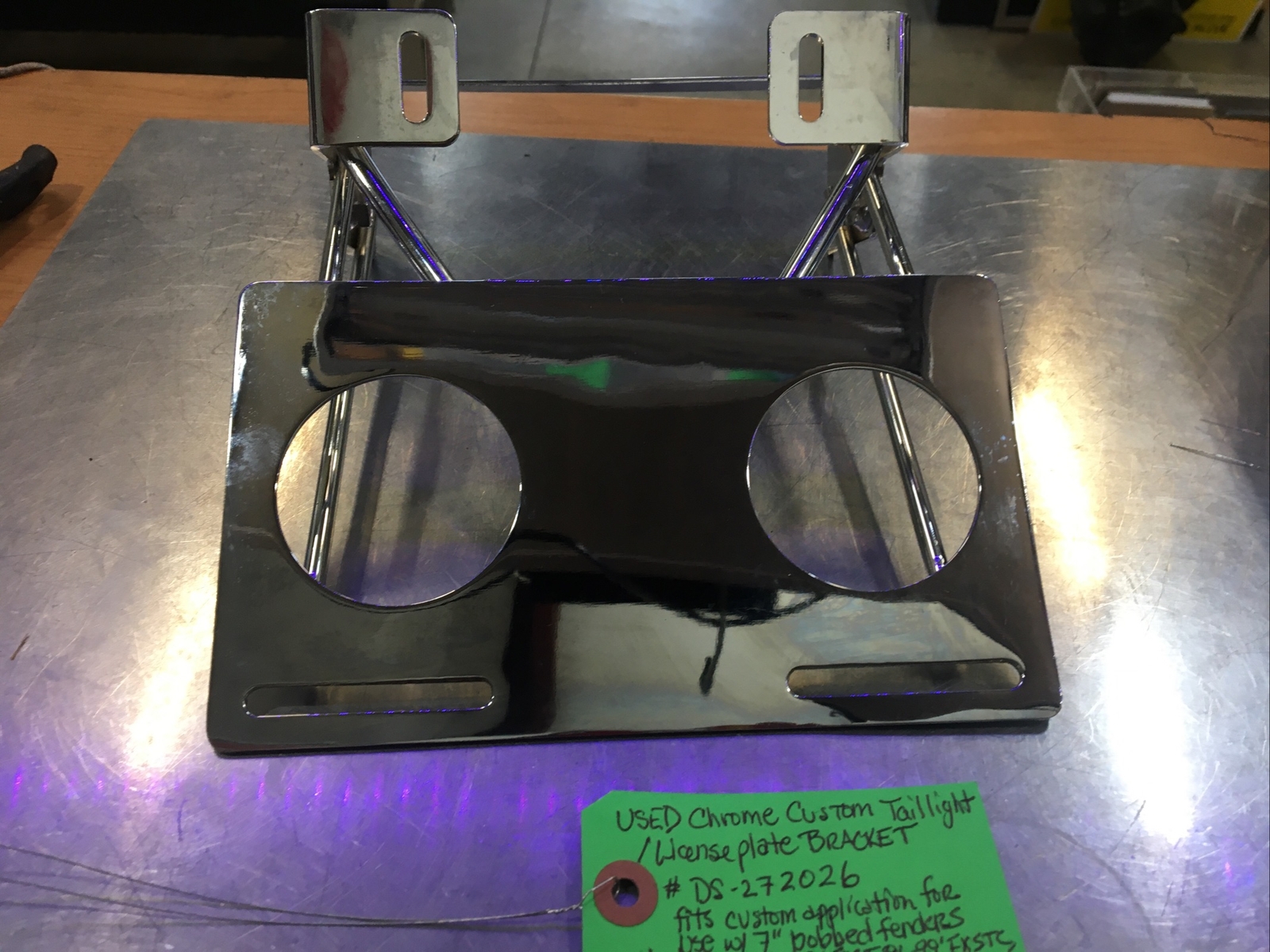 Chrome Custom Tailight/License Plate Bracket #DS-272026