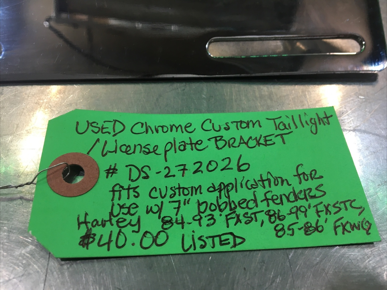 Chrome Custom Tailight/License Plate Bracket #DS-272026