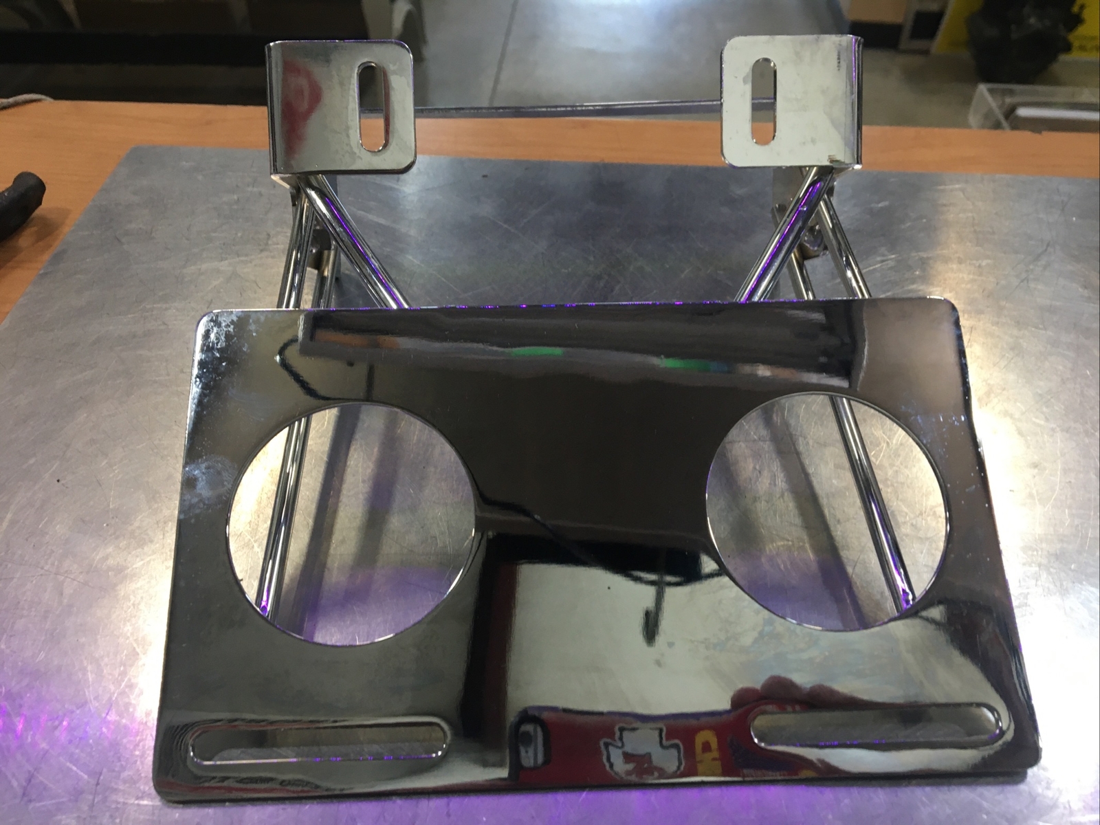 Chrome Custom Tailight/License Plate Bracket #DS-272026