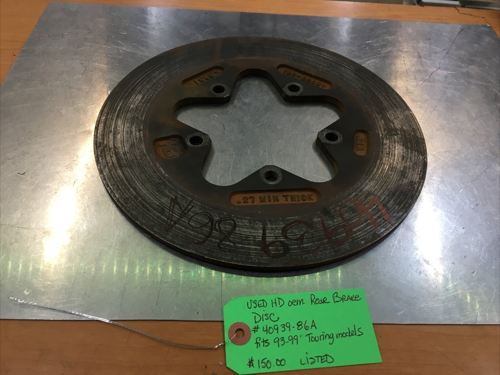Harley Davidson oem Rear Brake Disc #40939-86A