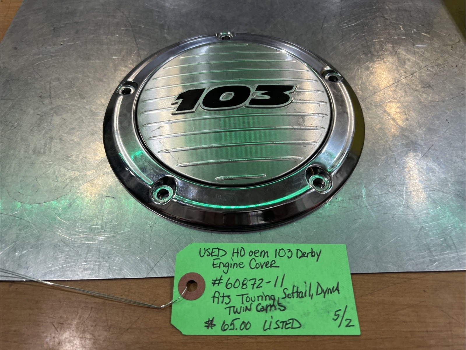 Harley Davidson oem 103 Derby Engine Cover #60872-11