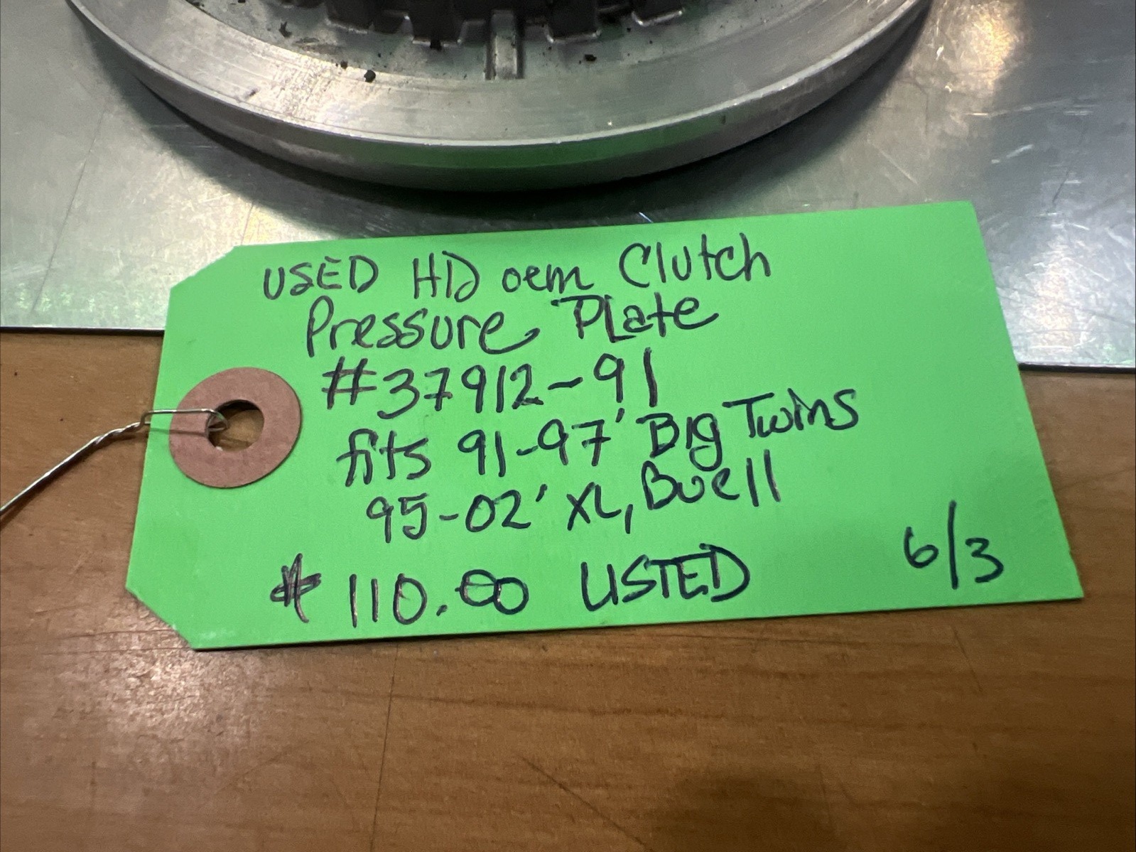 Harley Davidson oem Clutch Pressure Plate #37912-91