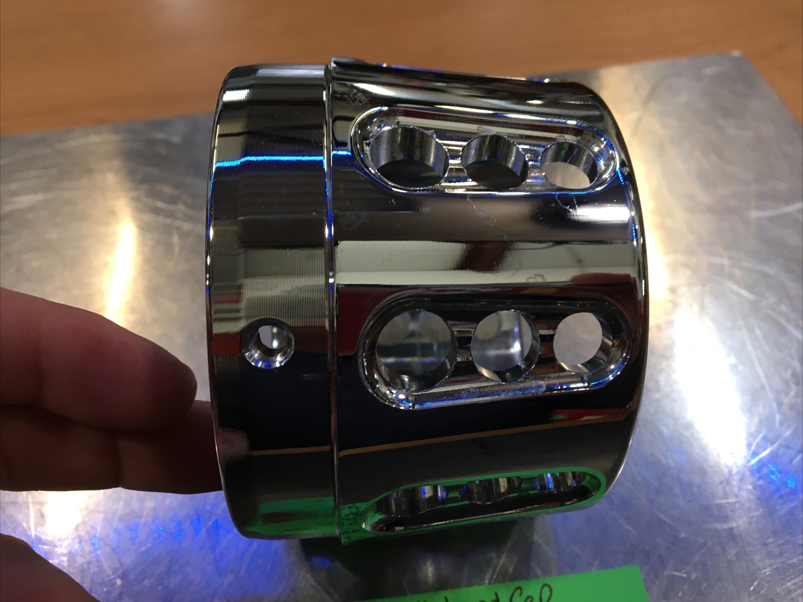 4” Exhaust Billet End Cap Chrome  | Knobtown Cycle