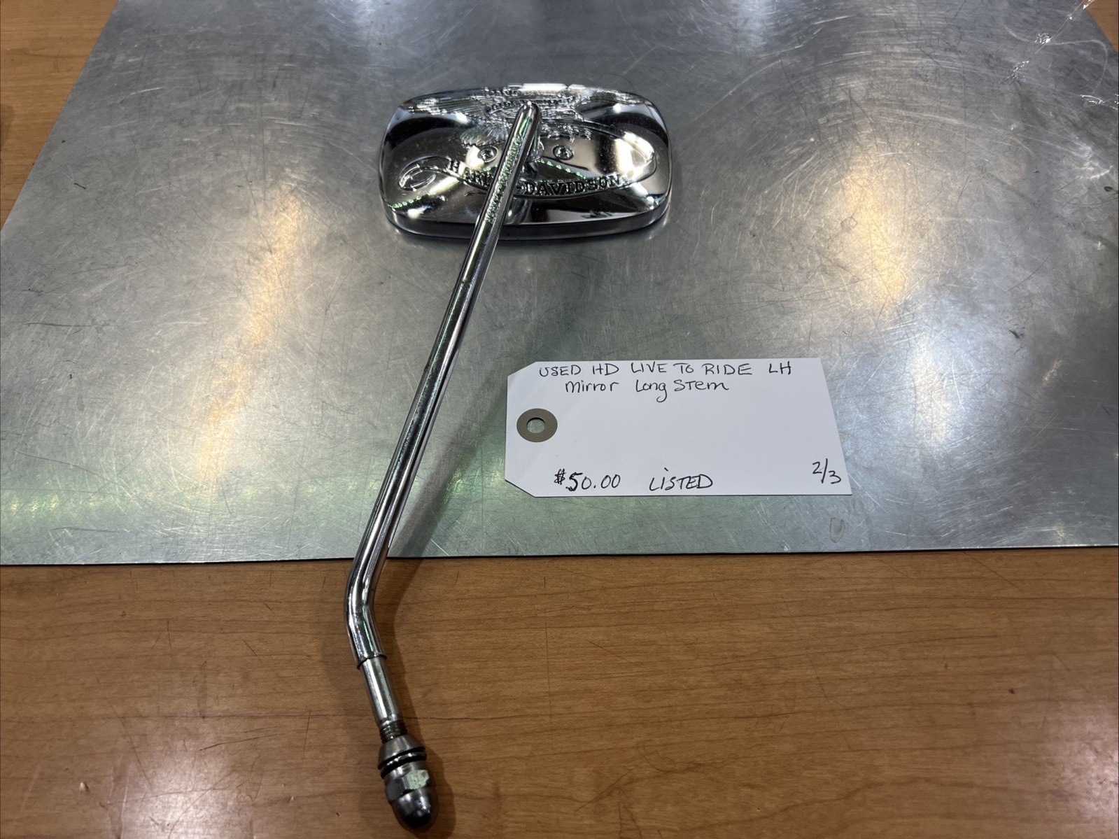 Harley Davidson Live To Ride LH Mirror Long Stem