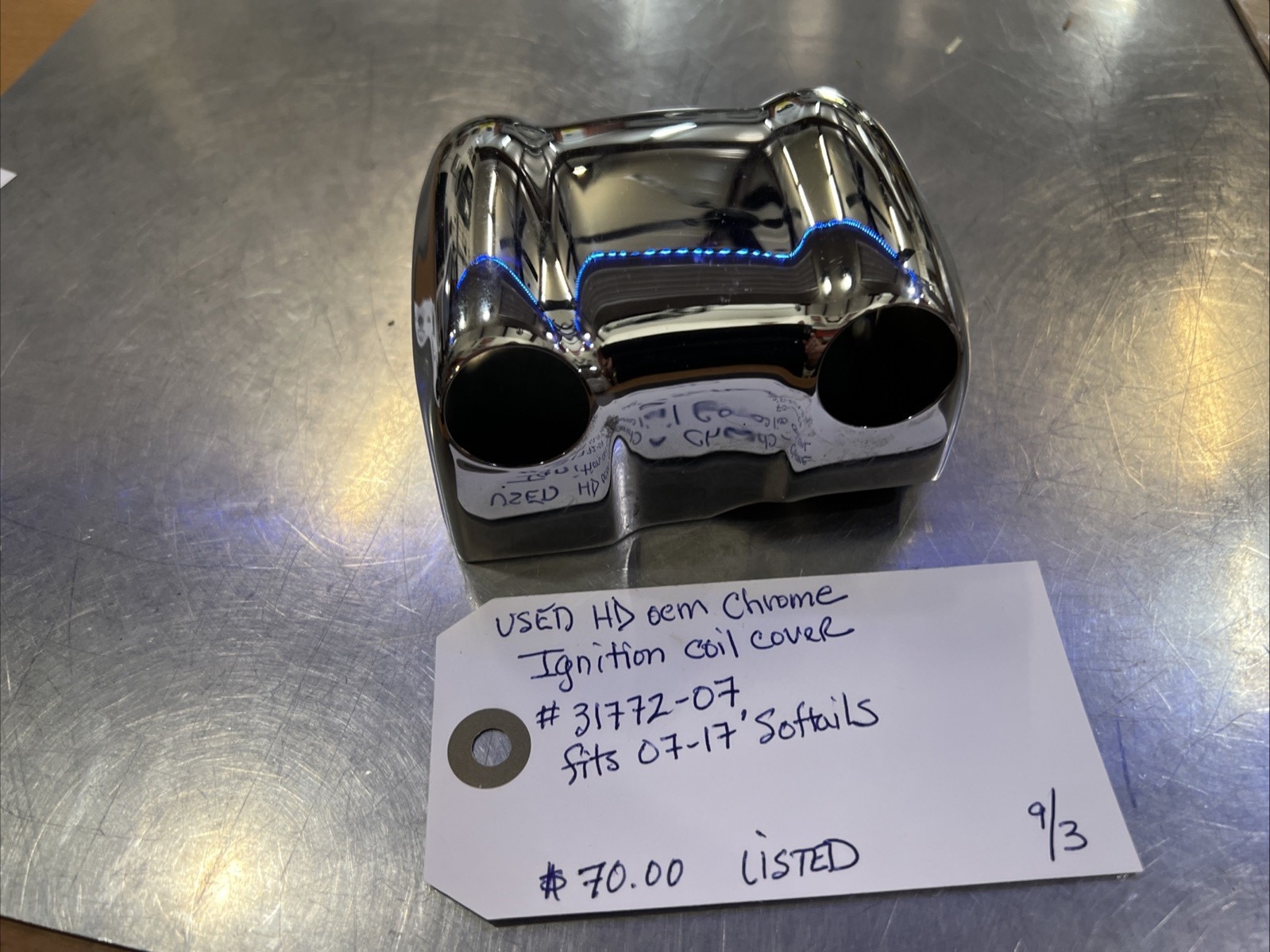 Harley Davidson oem Chrome Ignition Coil Cover #31772-07