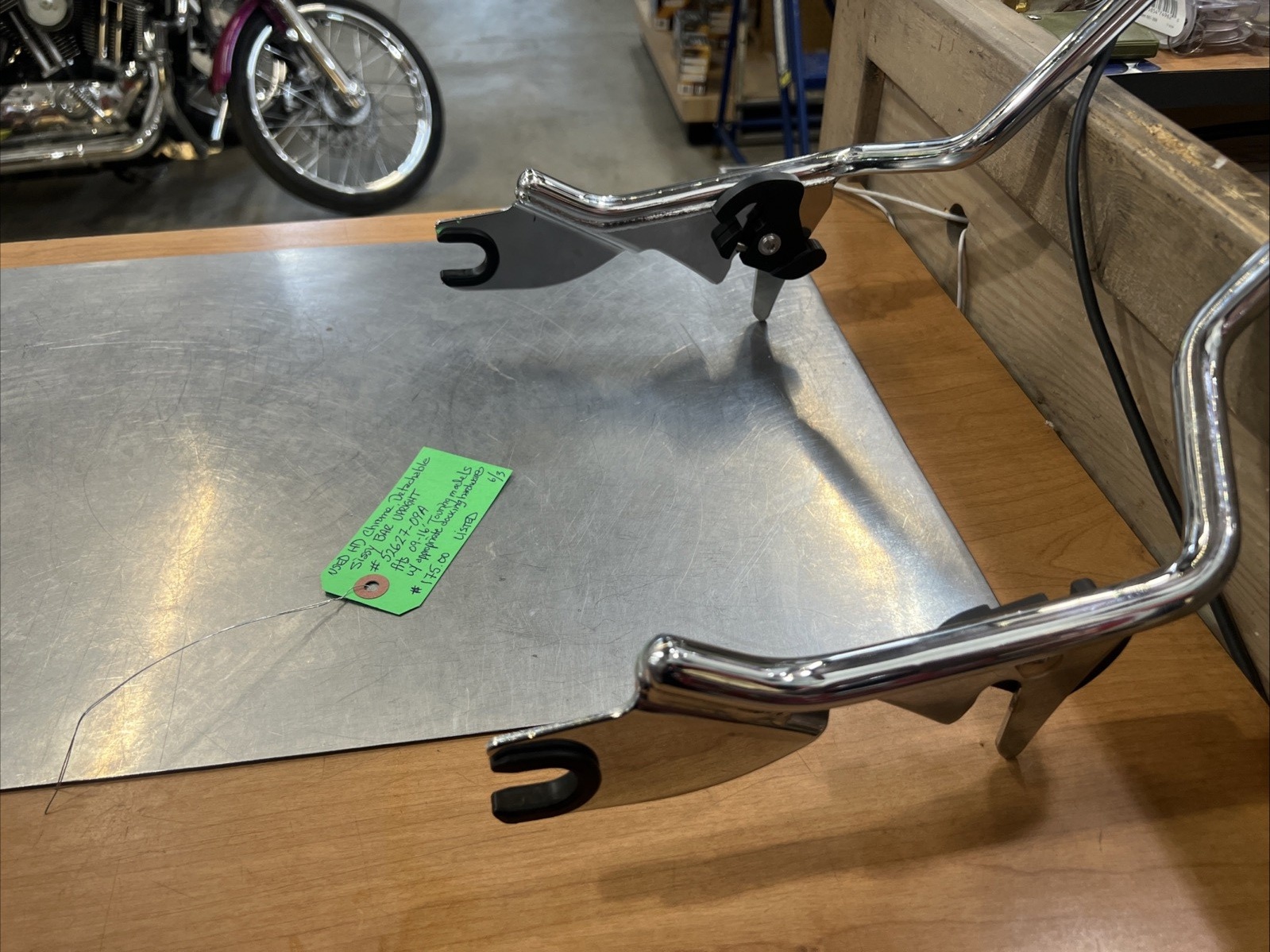 Harley Davidson Chrome Detachable Sissy Bar Upright