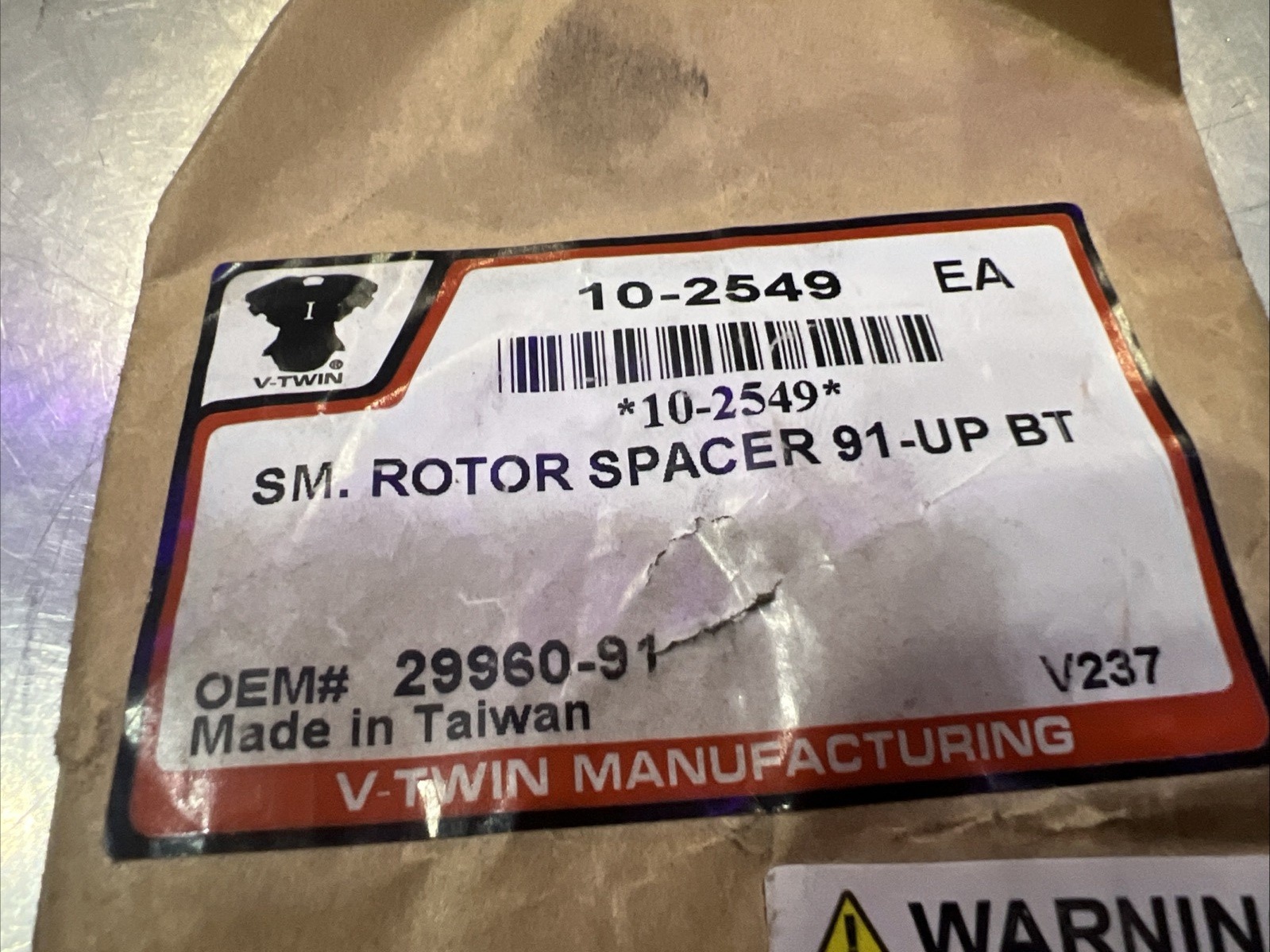Small Alternator Rotor Spacer For Harley #10-2549