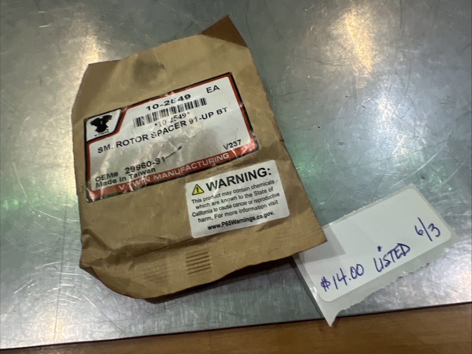 Small Alternator Rotor Spacer For Harley #10-2549