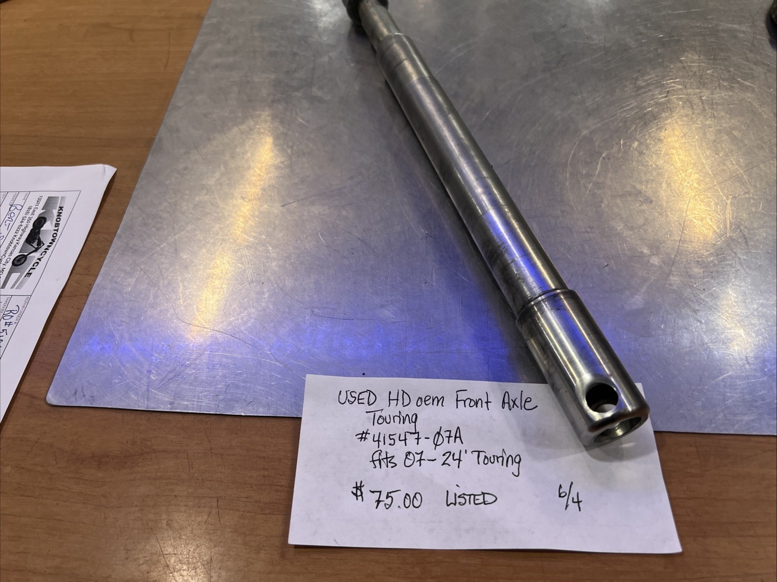 Harley Davidson oem Front Axle Touring #41547-07A