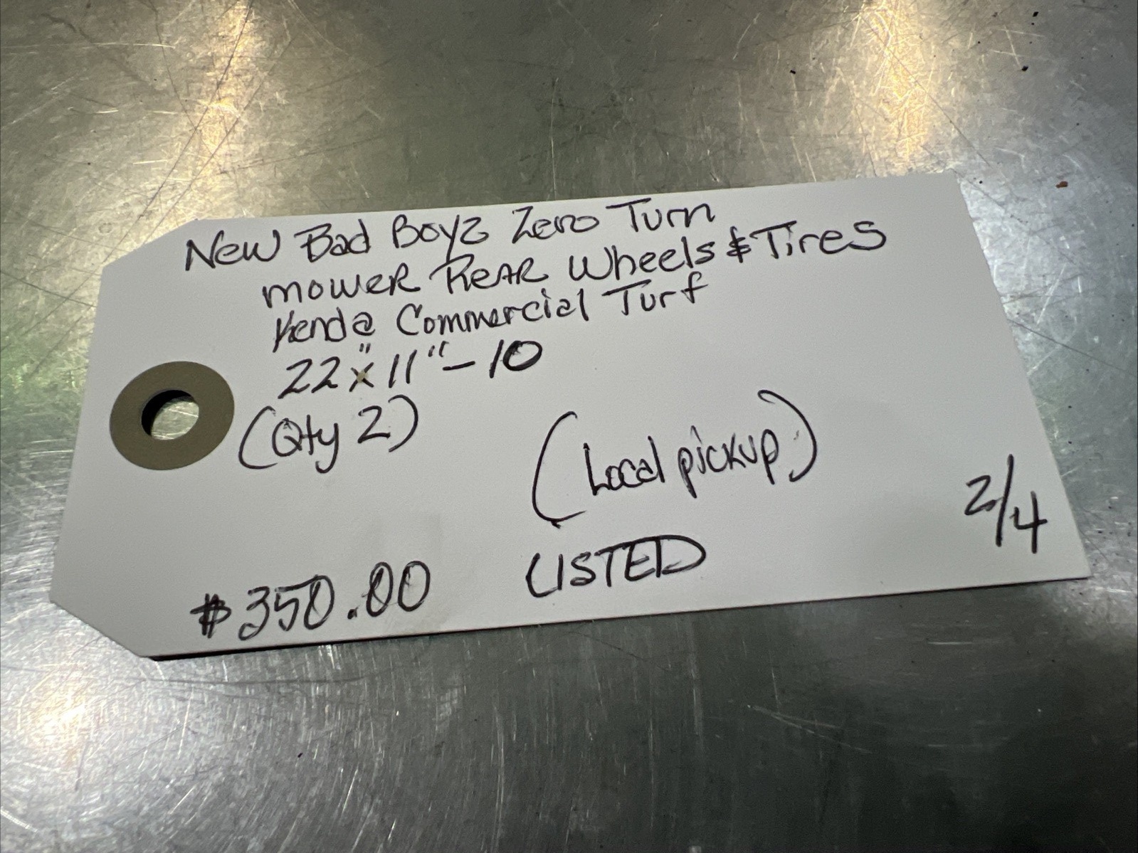 Bad Boyz Zero Turn Mower Rear Wheels & Tires 22”x11-10