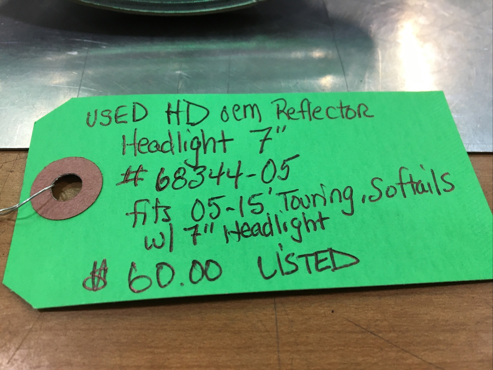 Harley Davidson oem Reflector Headlight 7” #68344-05