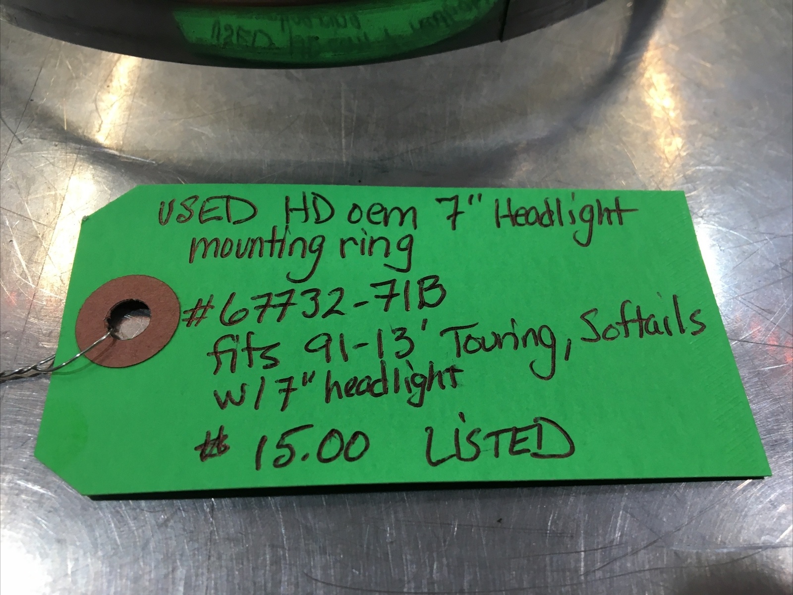 Harley Davidson oem 7” Headlight Mounting Ring #67732-71B