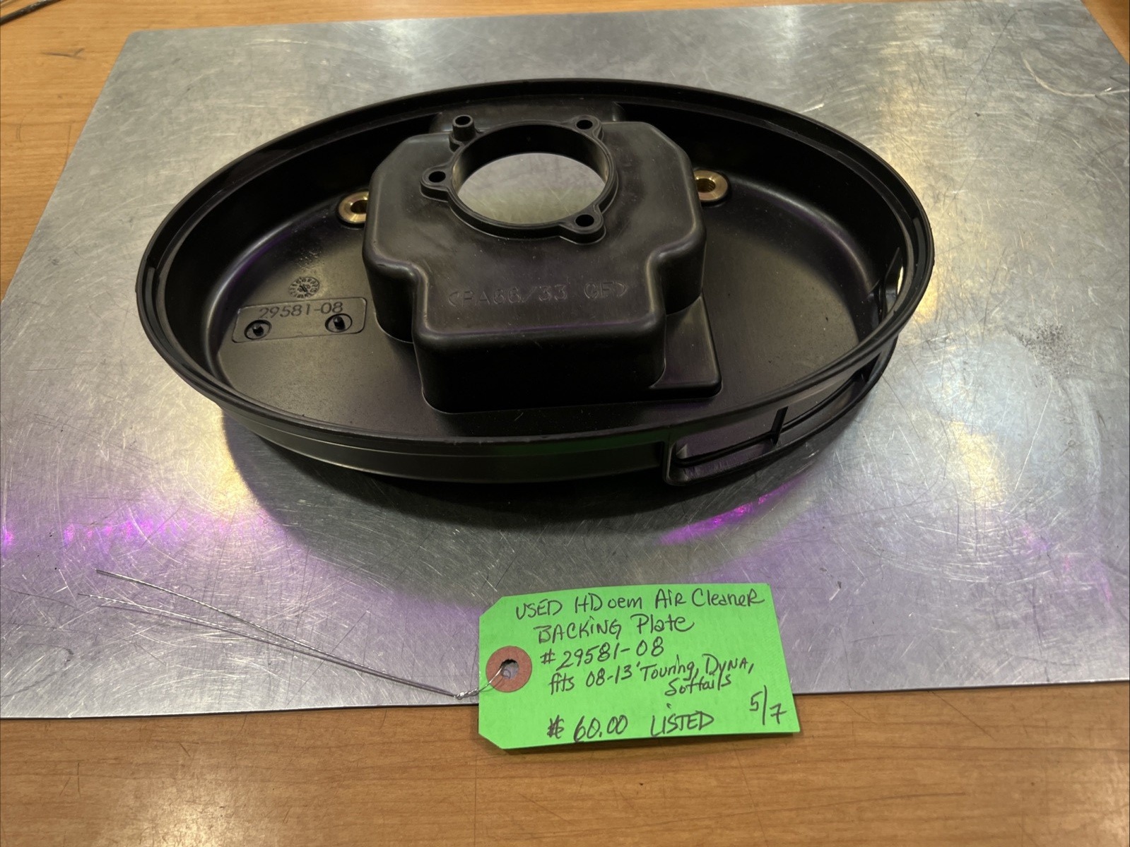 Harley Davidson oem Air Cleaner Backing Plate #29581-08