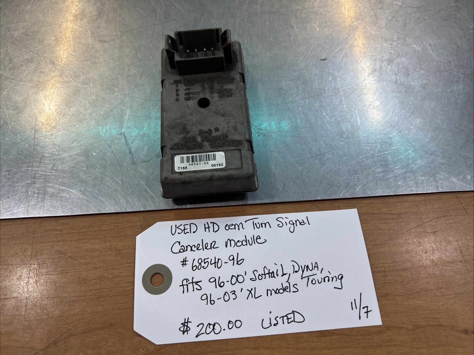 Harley Davidson oem Turn Signal Canceler Module #68540-96