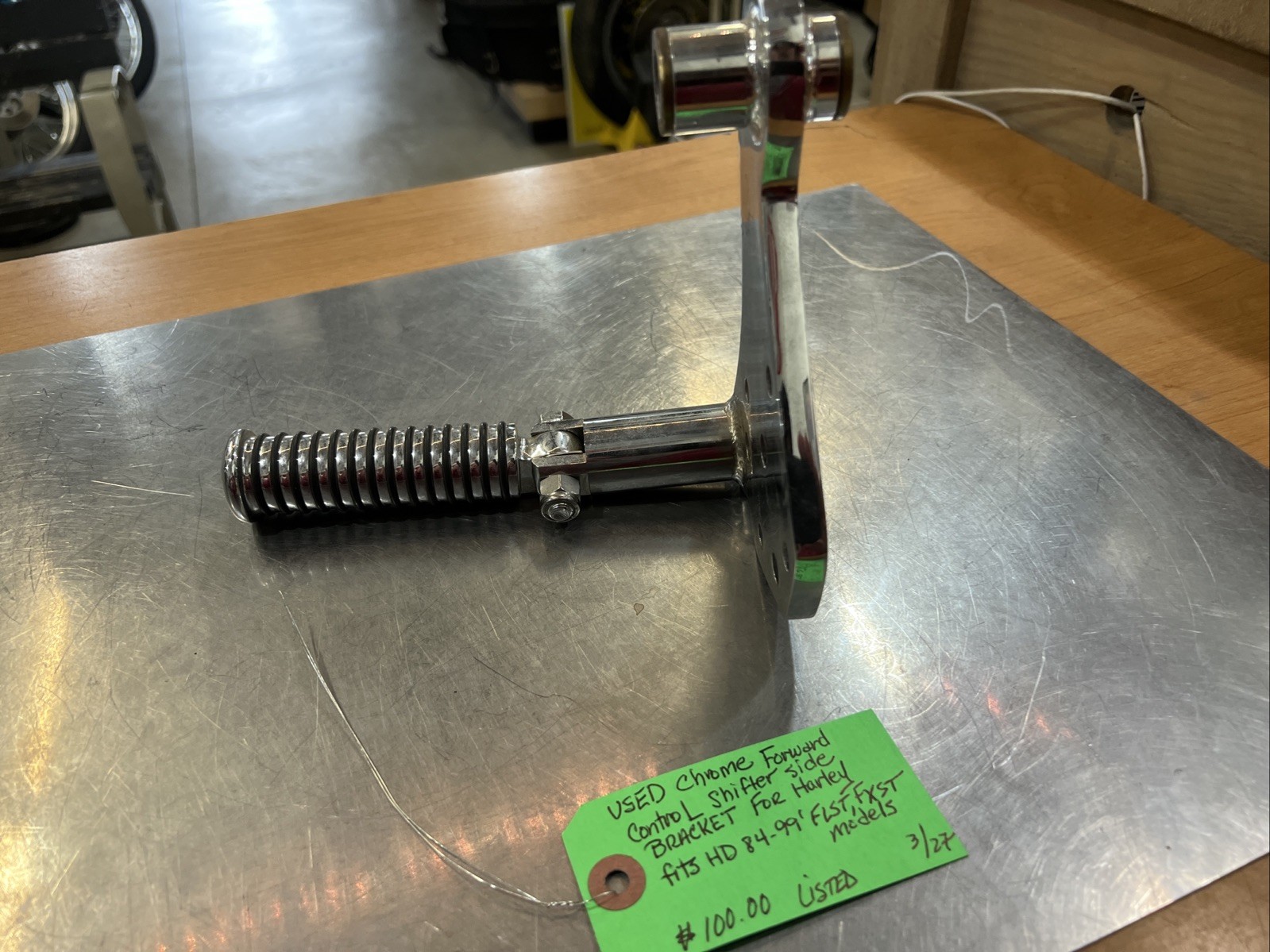 Chrome Forward Control Shifter Side Bracket For Harley