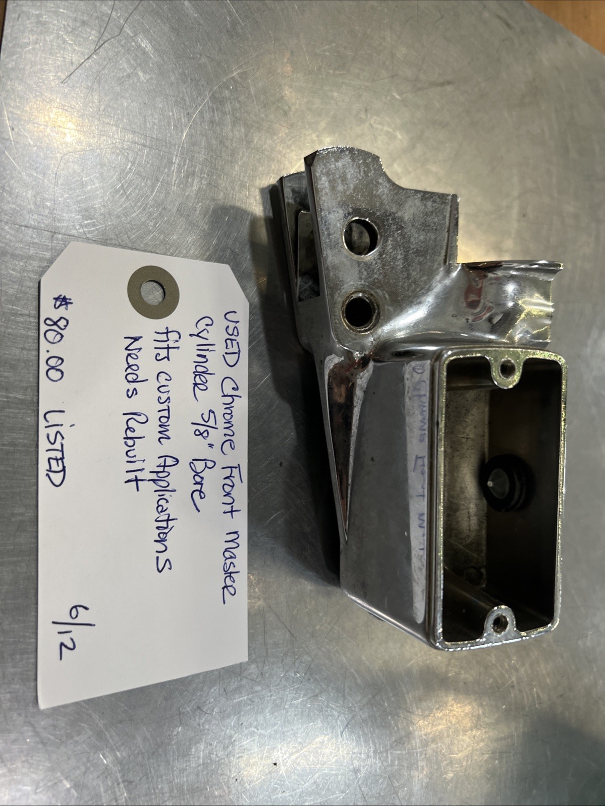 Chrome Front Master Cylinder 5/8” Bore