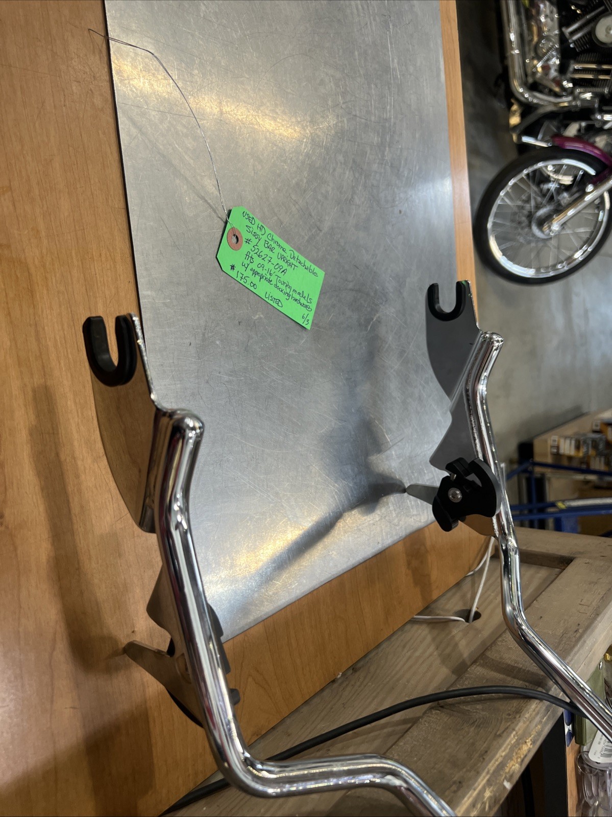 Harley Davidson Chrome Detachable Sissy Bar Upright #52627-09A