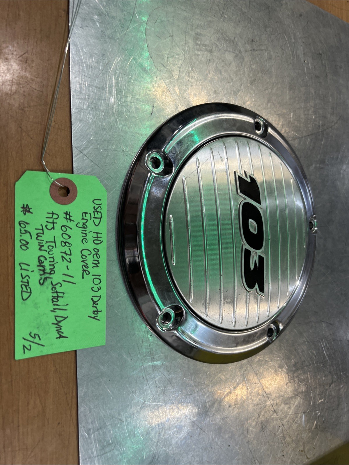 Harley Davidson oem 103 Derby Engine Cover #60872-11