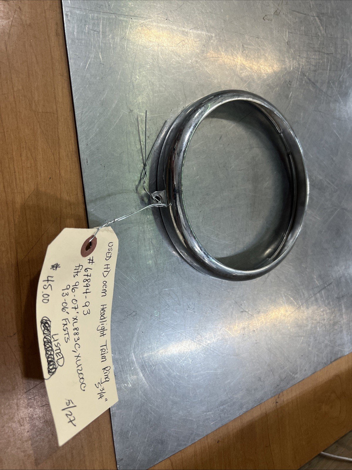 Harley Davidson oem Headlight Trim Ring 5-3/4” #67894-93