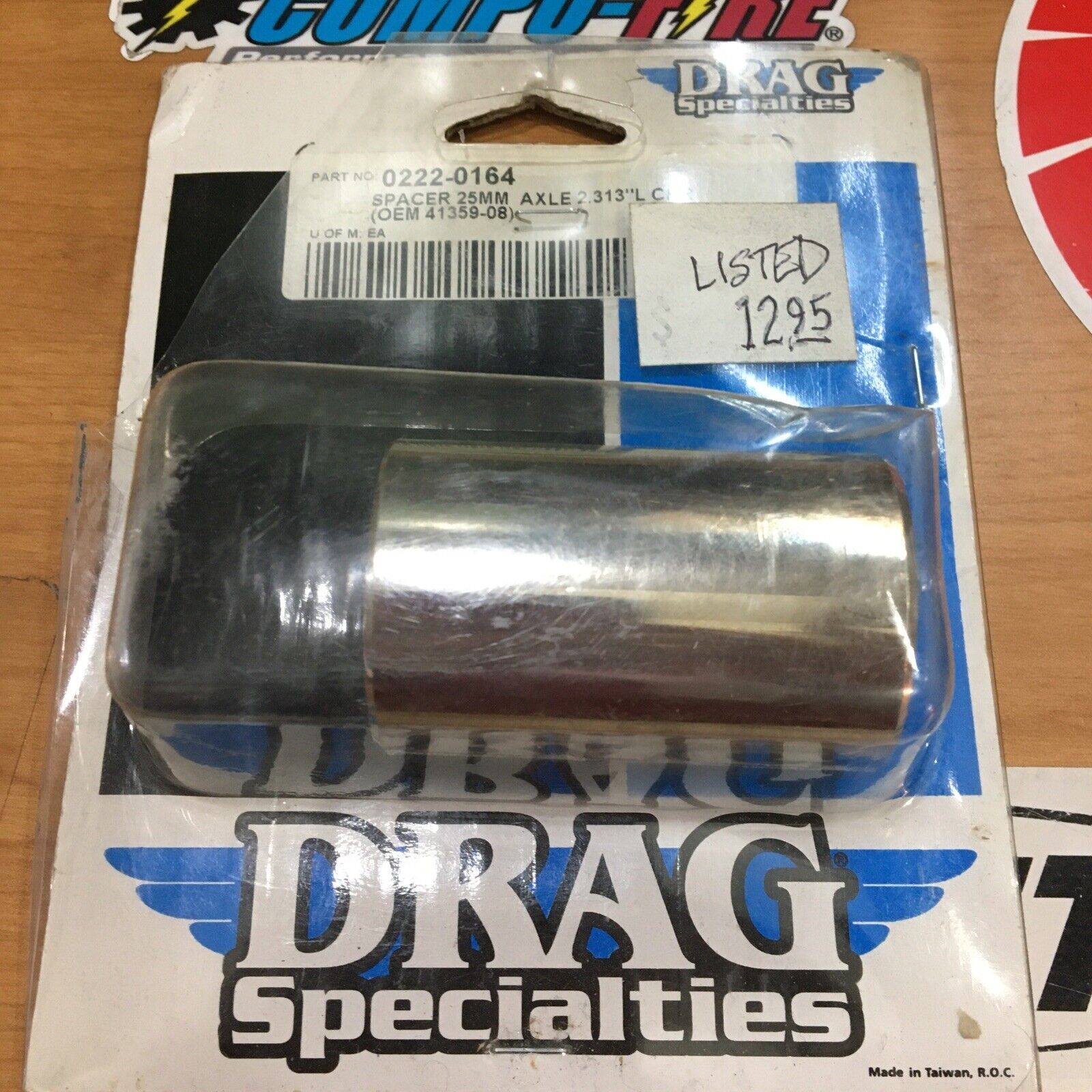 25mm Axle Spacer chrome for Harley #0222-0164