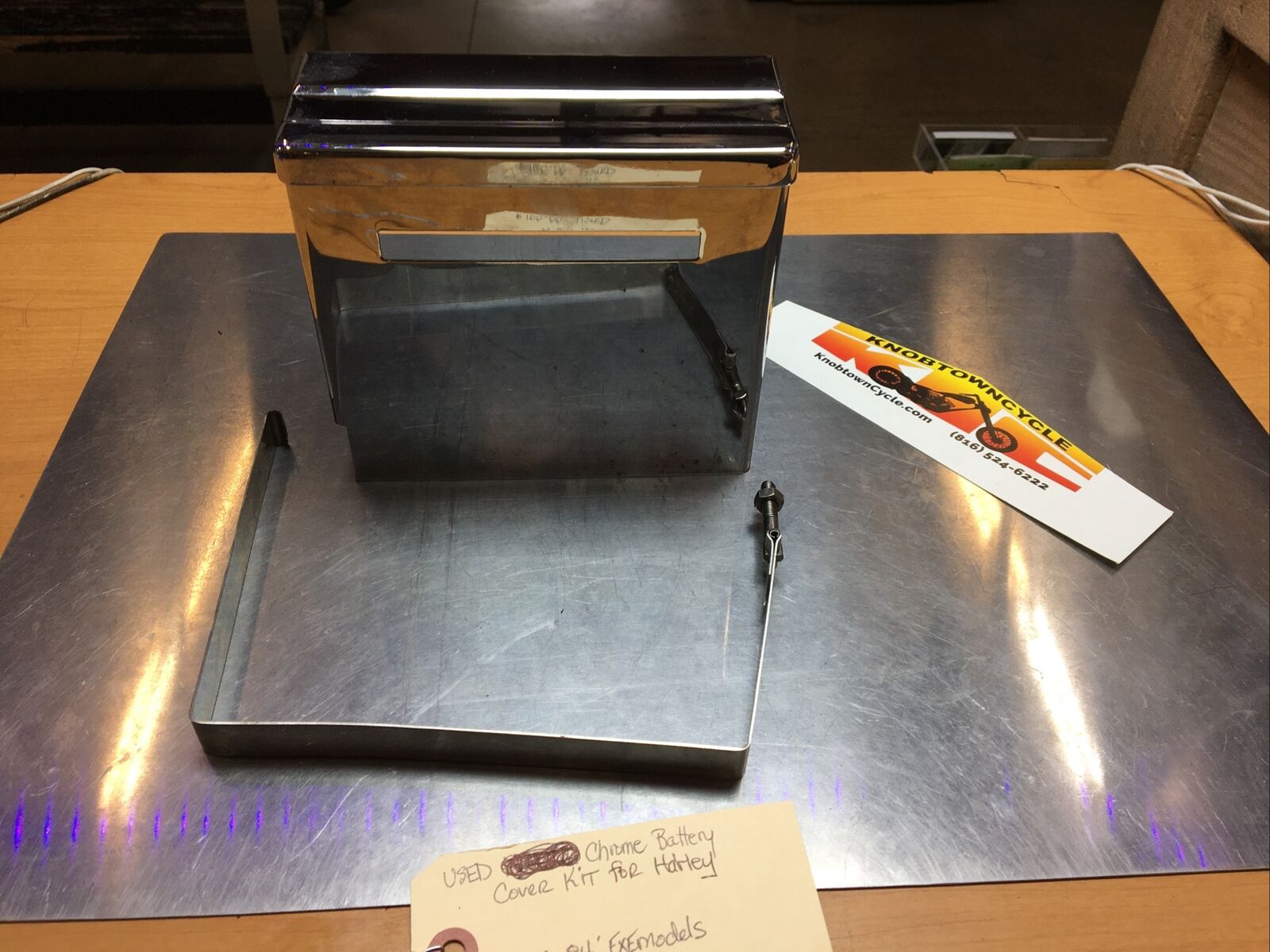 Chrome Battery Cover Kit For Harley