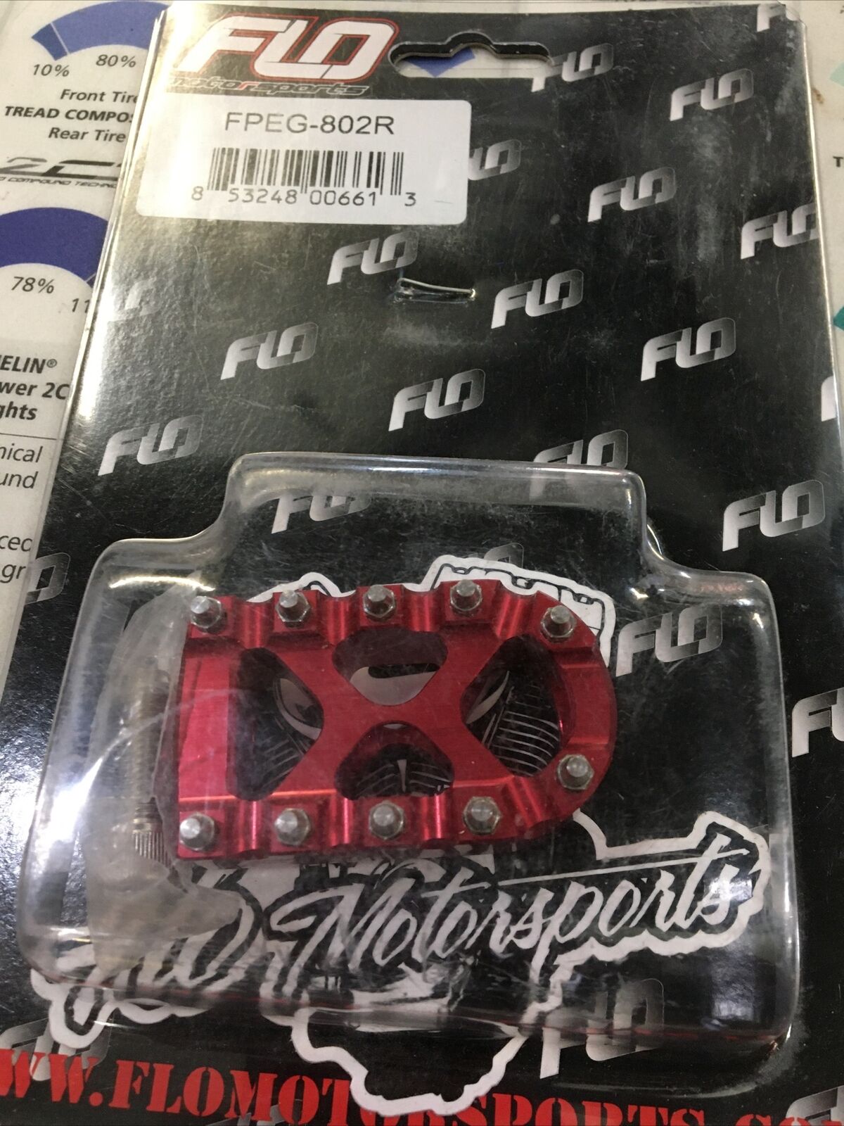 FLO MOTORSPORTS MOTO STYLE SHIFT PEG RED #122-8066