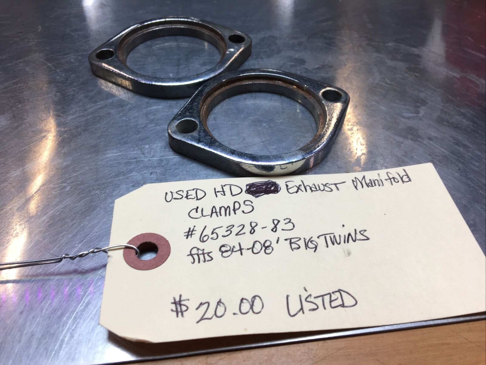 Harley Davidson Exhaust Manifold Clamps #65328-83