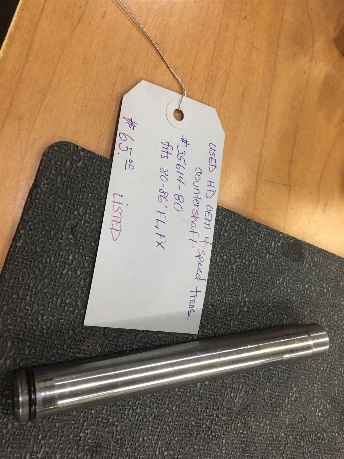 Harley Davidson OEM 4-speed transmission countershaft #35614-80