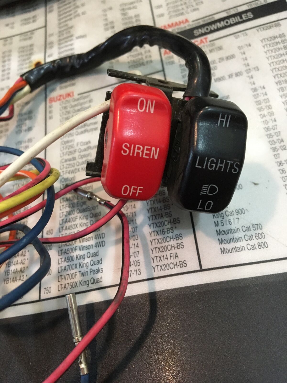 Harley Davidson OEM Siren/Dimmer Switches #70360-96A