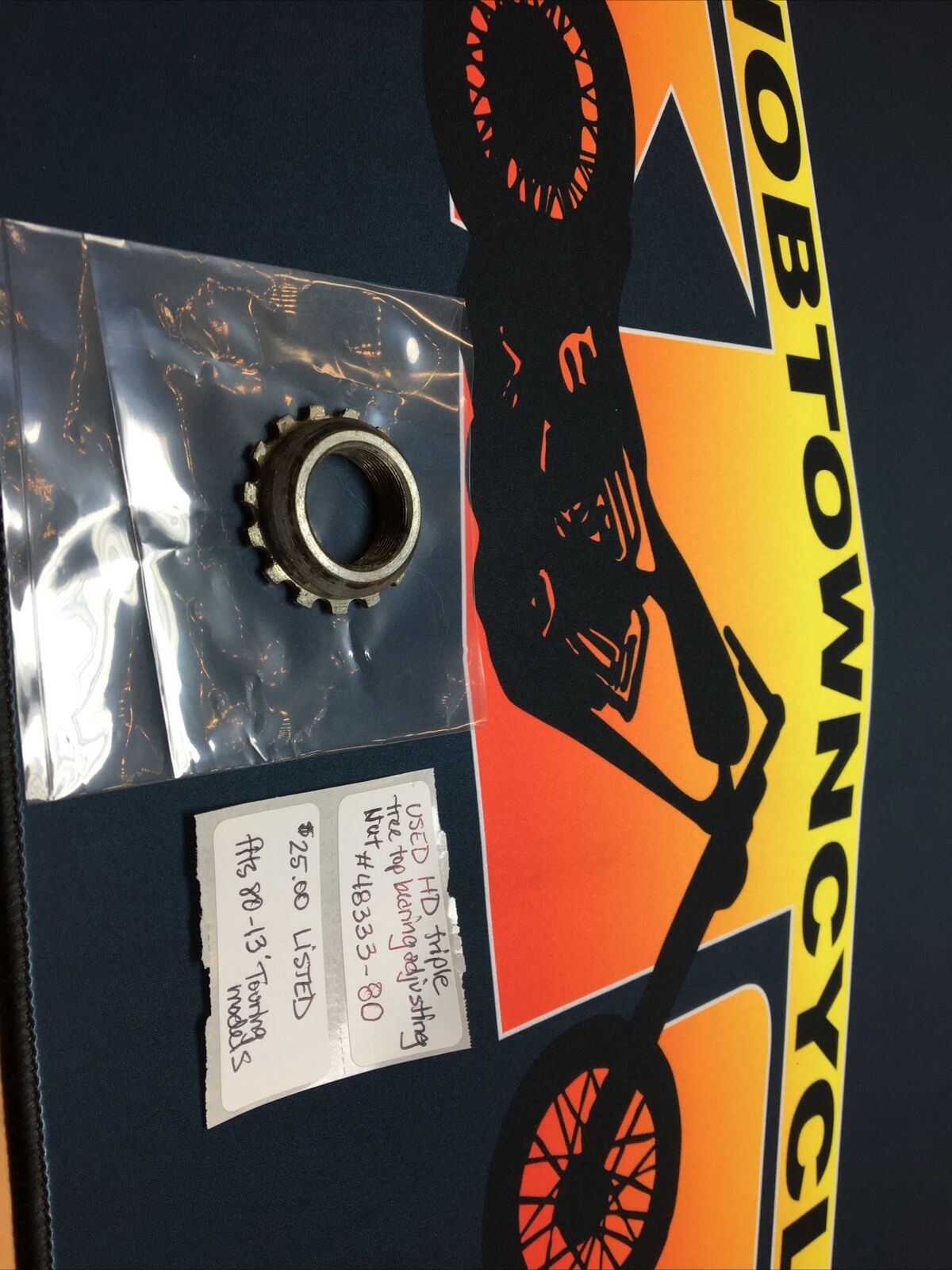 Harley Davidson Triple Tree Top Bearing Adjusting Nut #48333-80