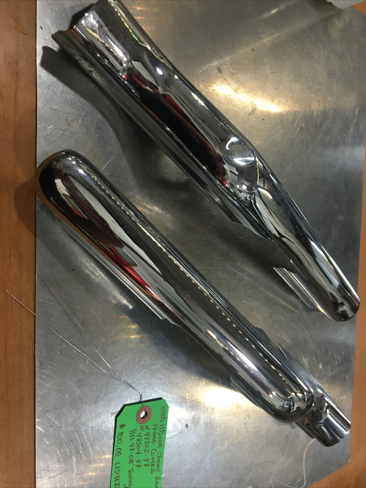 Harley Davidson oem Chrome Rear Frame Covers #47502-97/47504-97