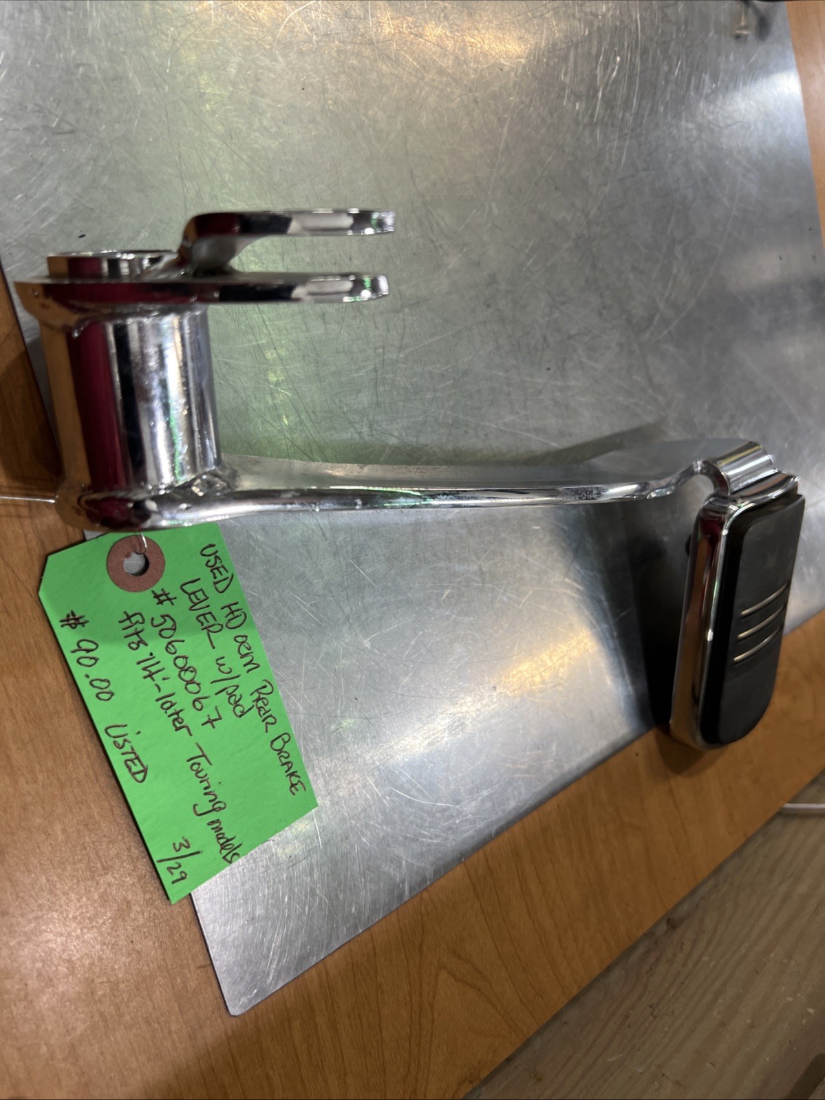 Harley Davidson oem Rear Brake Lever W/Pad #50600067