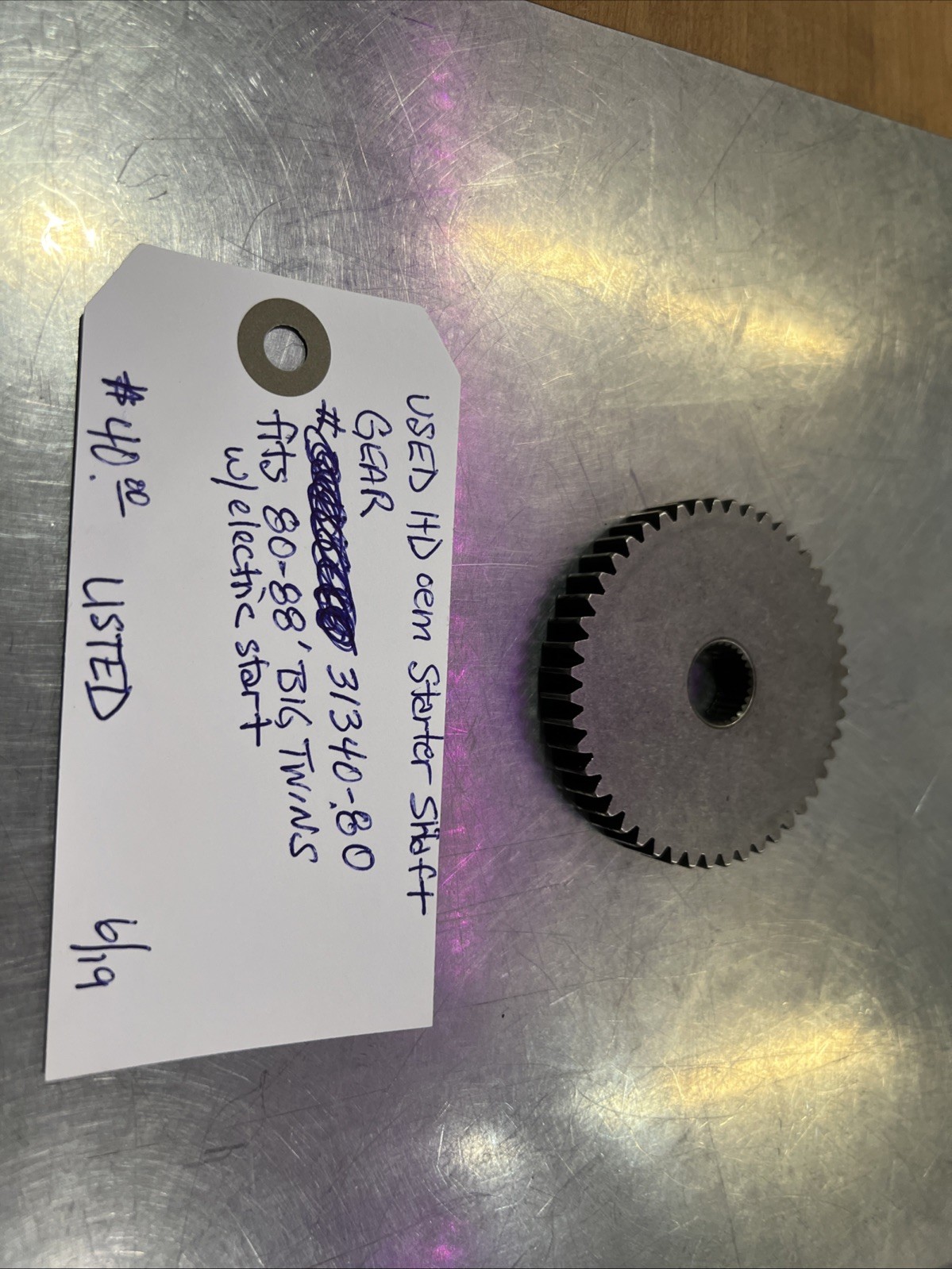 Harley Davidson oem Starter Shaft Gear #31340-80