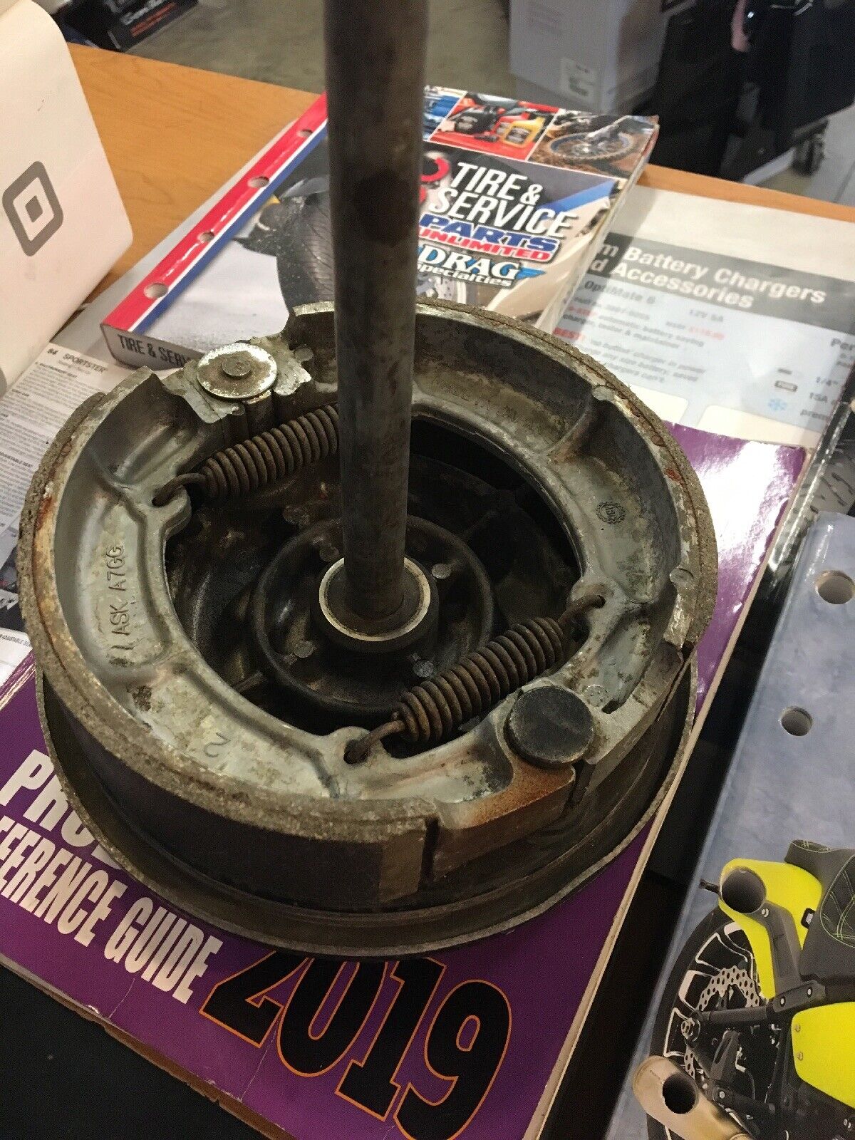 Kawasaki Rear Brake Drum Plate And Shoes #41035-1210