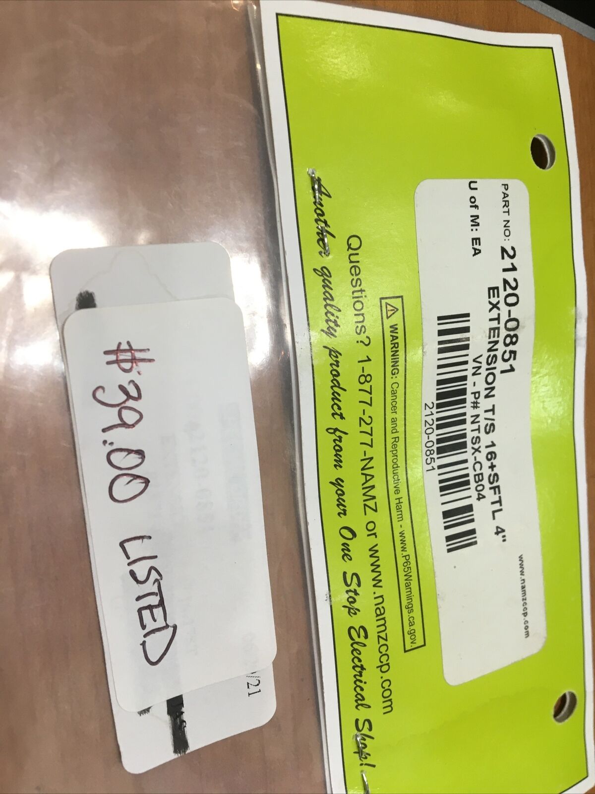 Namz Front Turn Signal Extension 4” #2120-0851